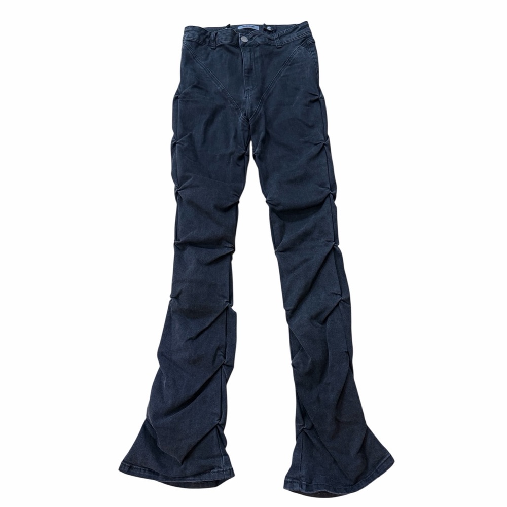 Maniere De Voir Black Tacked Flare Jeans